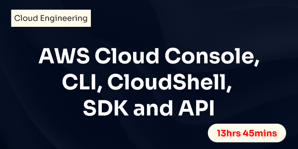 AWS Cloud Console, CLI, CloudShell, SDK and API