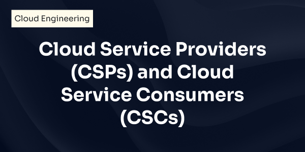 Cloud Service Providers (CSPs) and Cloud Service Consumers (CSCs)
